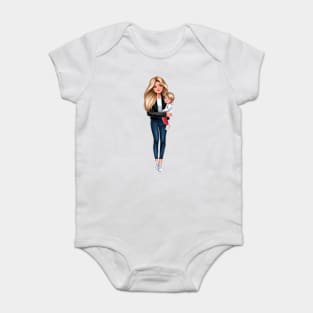 Mother with son Baby Bodysuit